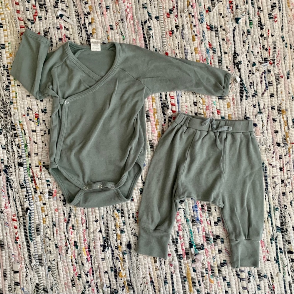 Kate Quinn Matching Kimono Pant Set in Sage